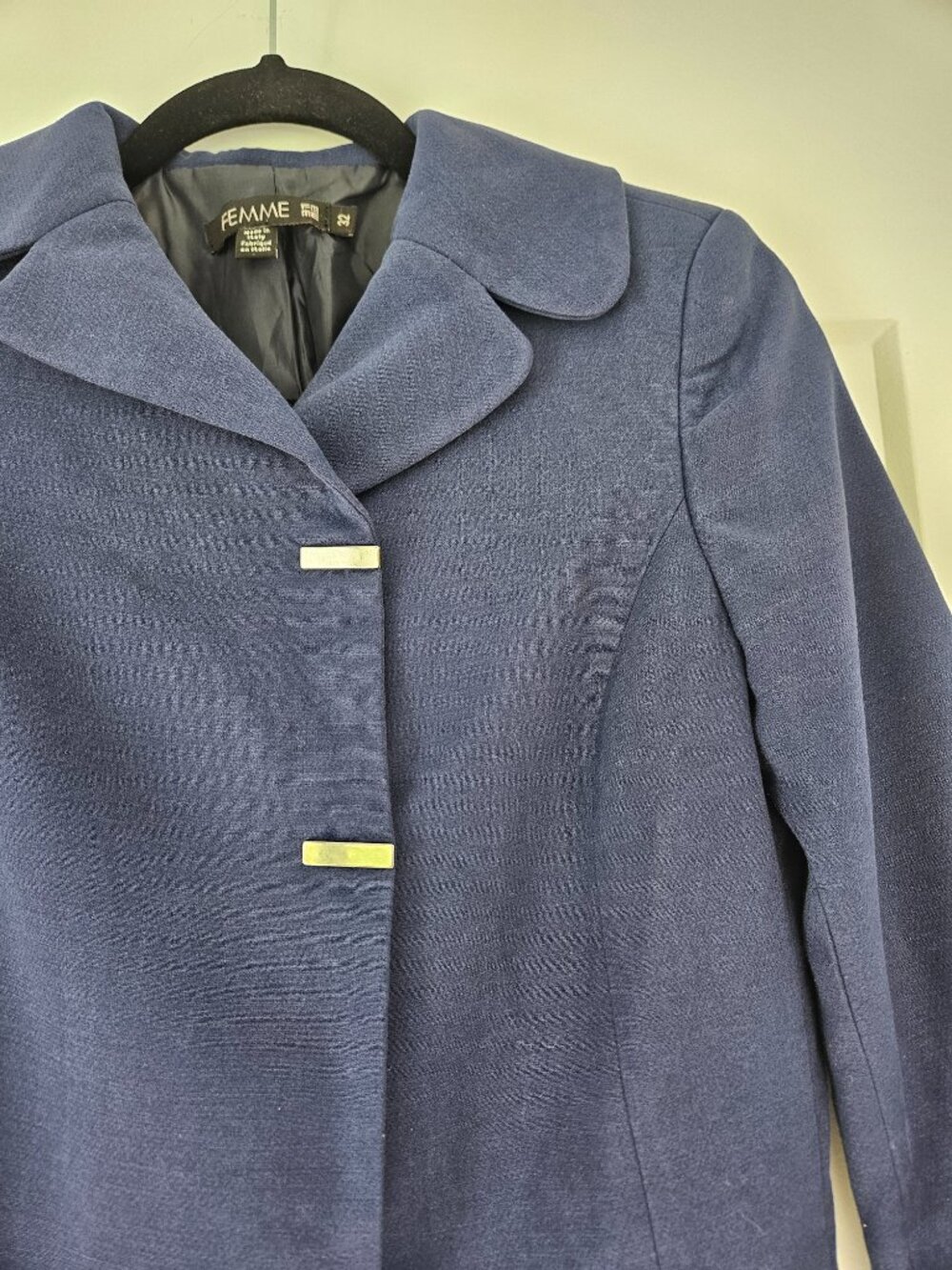 Blue cropped jacket - Picture 2 of 4